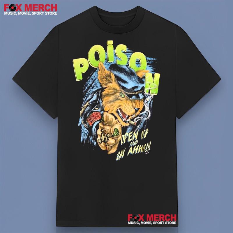 Poison Band Shirt Open Up And Say Ahhh 1988 Shirt