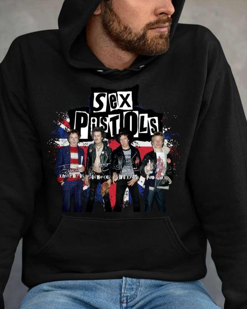 Sex Pistols Rock Band Signatures T-Shirt For Men And Women