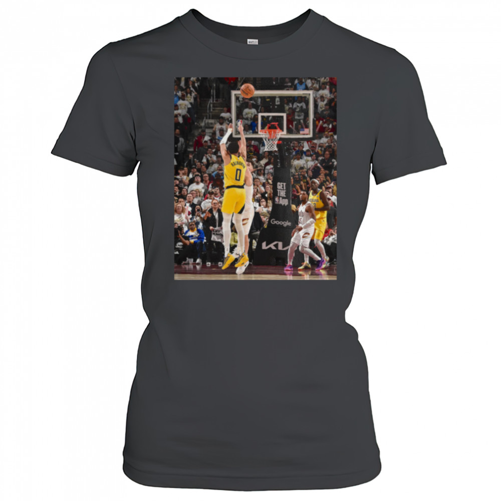 Tyrese Haliburton Indiana Pacers 2025 NBA Game Frames T Shirt