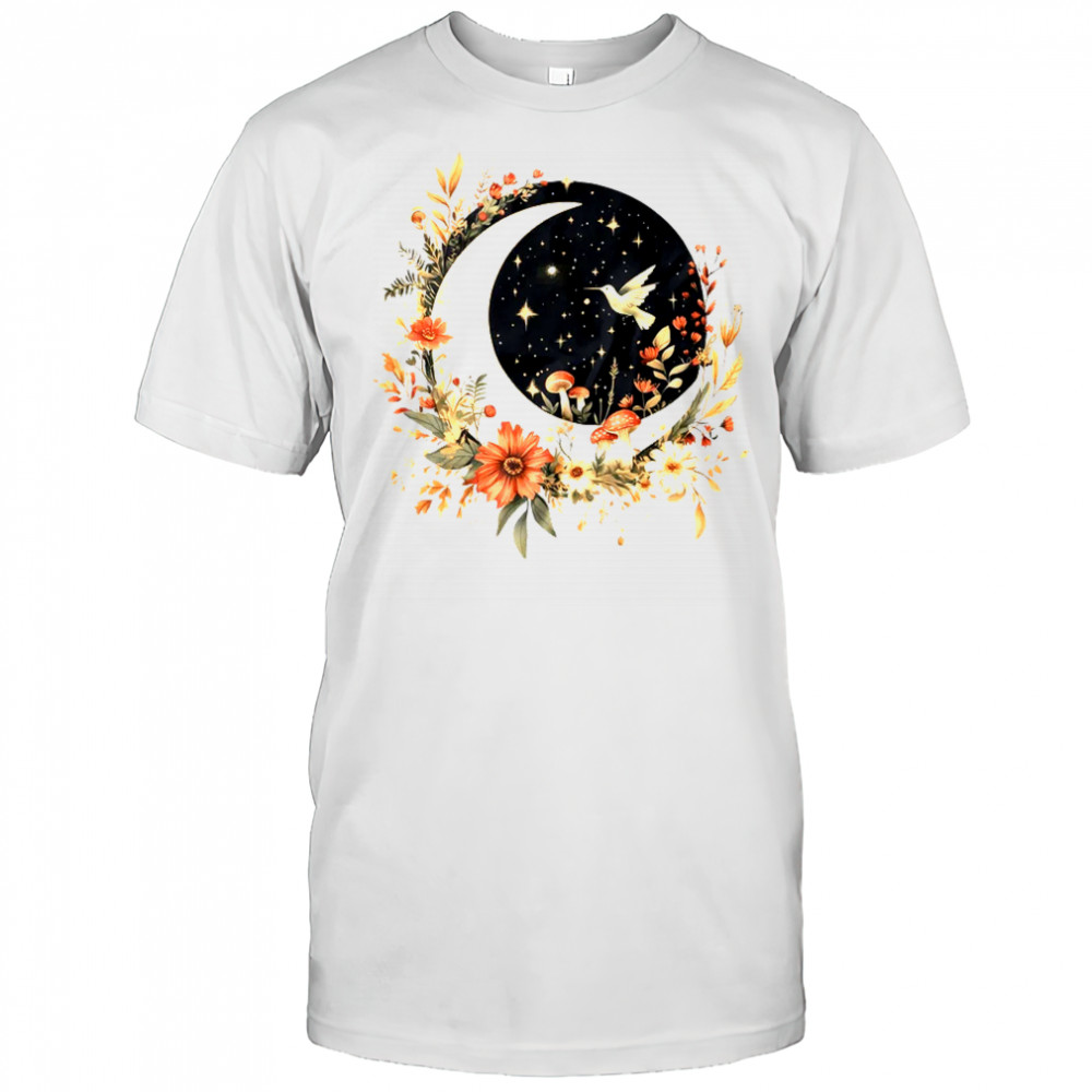 Aesthetic Cottagecore Moon Botanical Mushrooms Gardening shirt