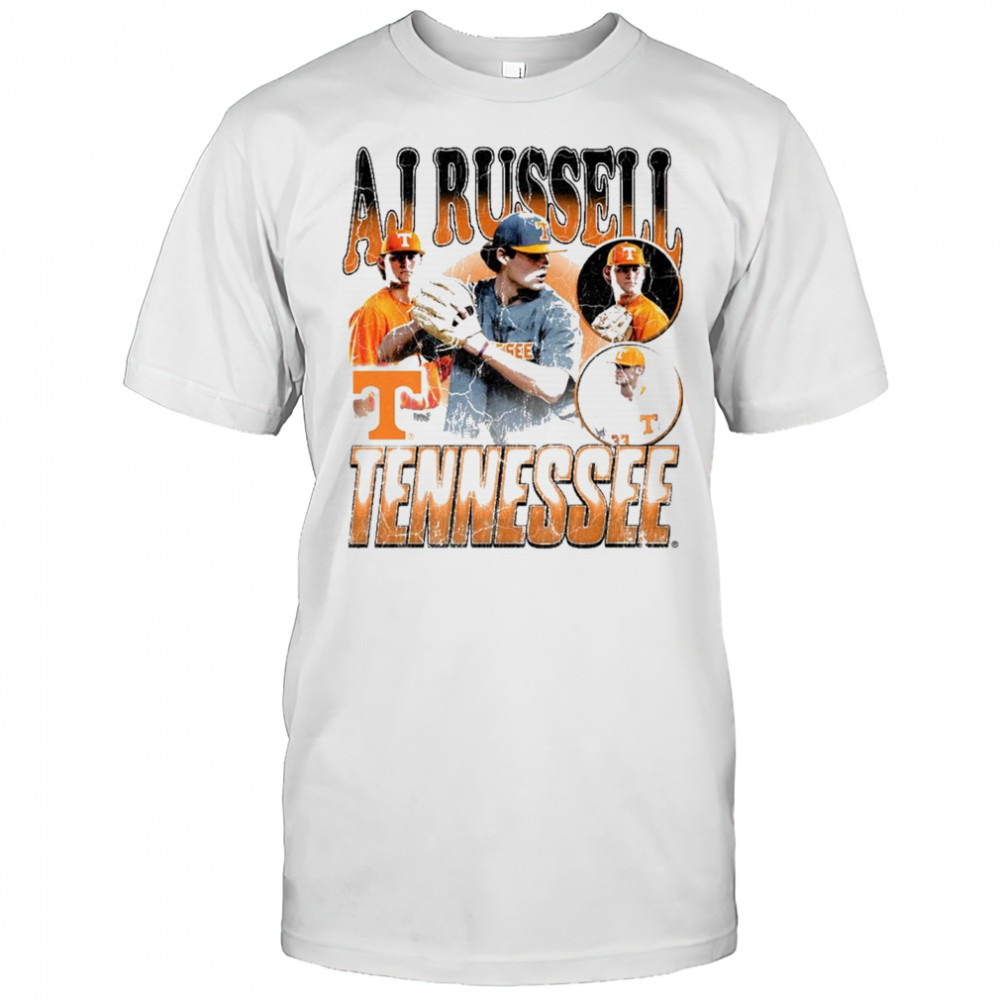 AJ Russell Tennessee Vols Baseball NCAA Division I 2025 90s Graphic t-shirt