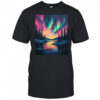 Alaska Landscape Aurora Borealis Northern Lights Vacation shirt