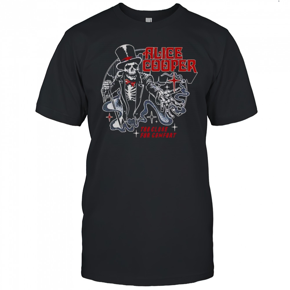 Alice Cooper Too Close For Comfort Ringmaster Tour 2025 Skeleton T-Shirt