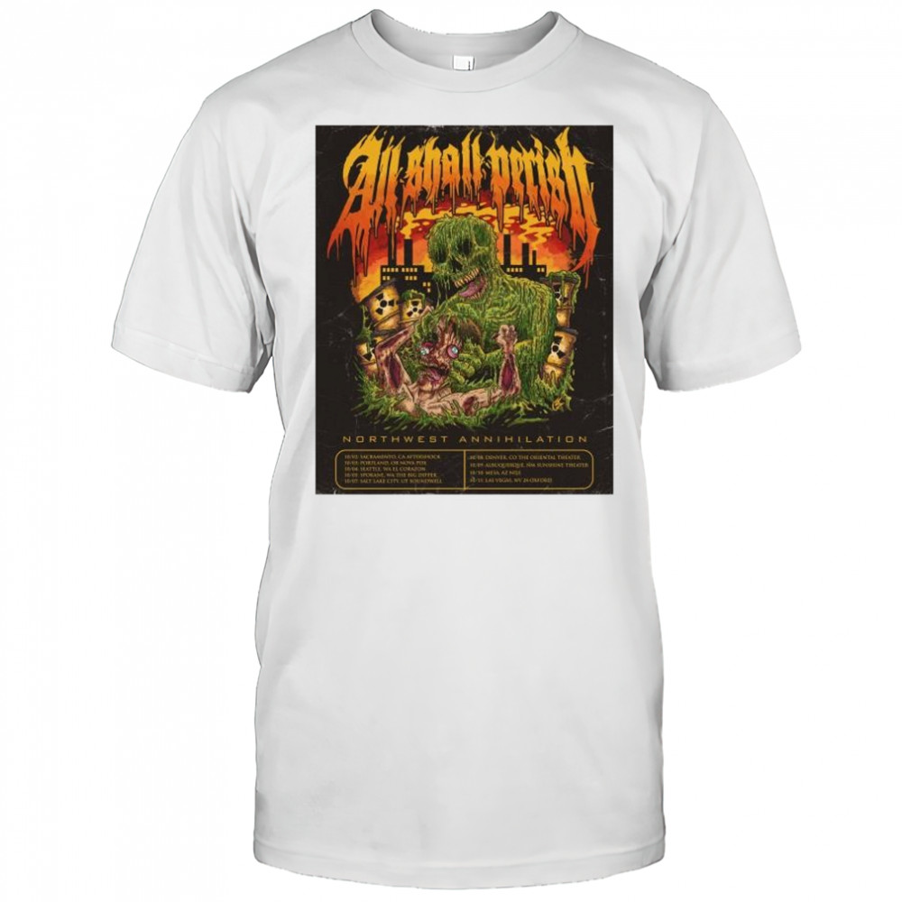 All Shall Perish Sunshine Theater Northwest Annihilation Oct 2025 t-shirt