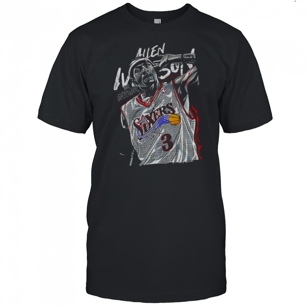 Allen Iverson 3 Philadelphia 76er the answer signature shirt