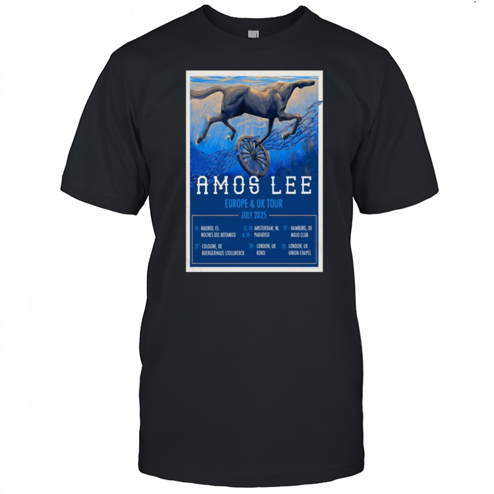 Amos Lee Europe And UK July 2025 Tour Shirt