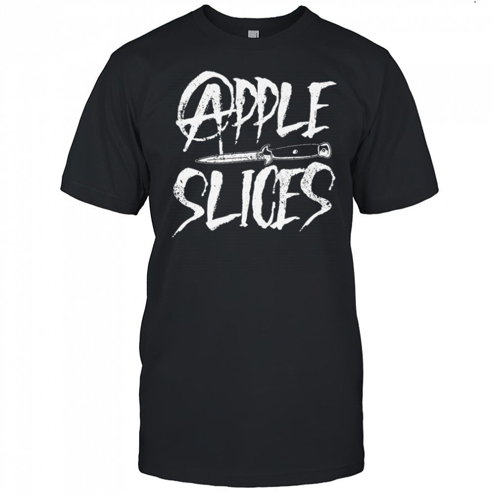 Apple Slices Knife Metal T-shirt