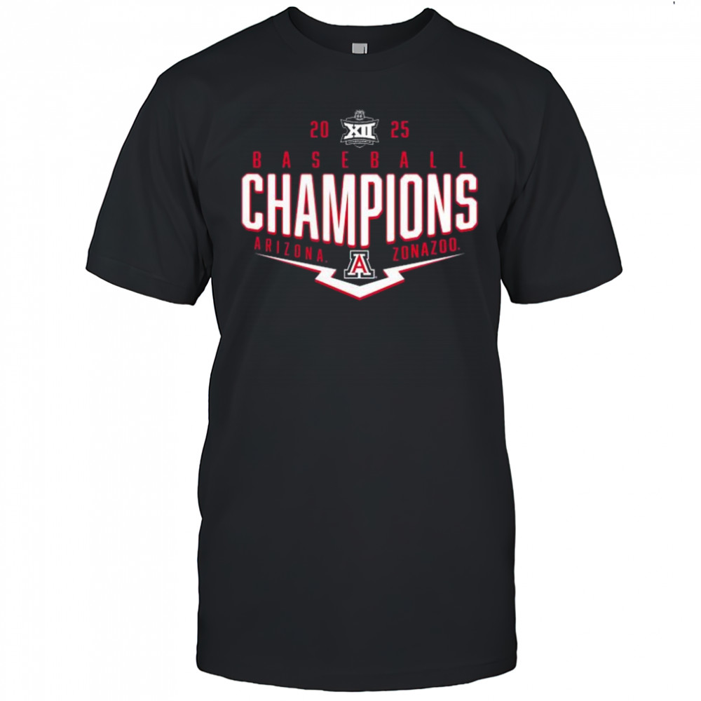 Arizona Wildcats 2025 Big 12 Baseball Conference Tournament Champions Playoff Pitch Zonazoo t-shirt