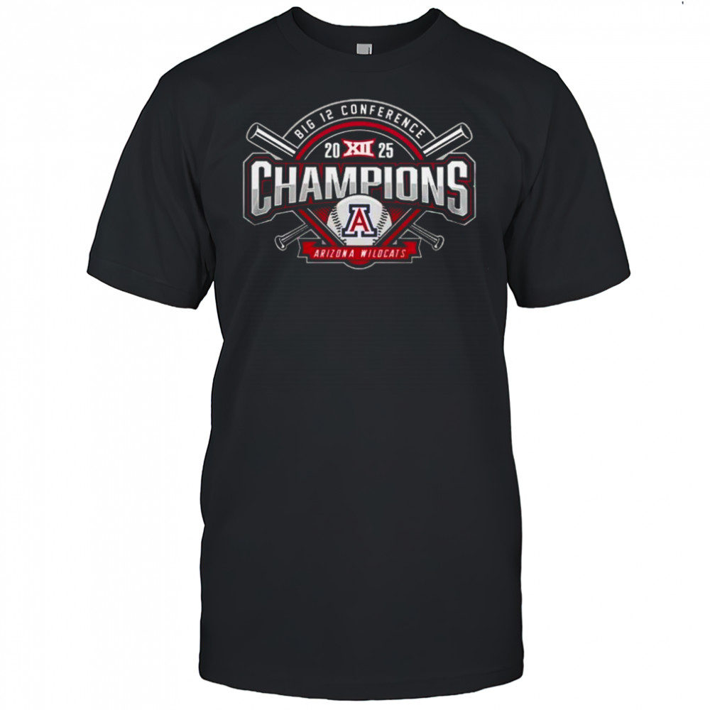 Arizona Wildcats Baseball 2025 Big 12 Conference Champions Shirt