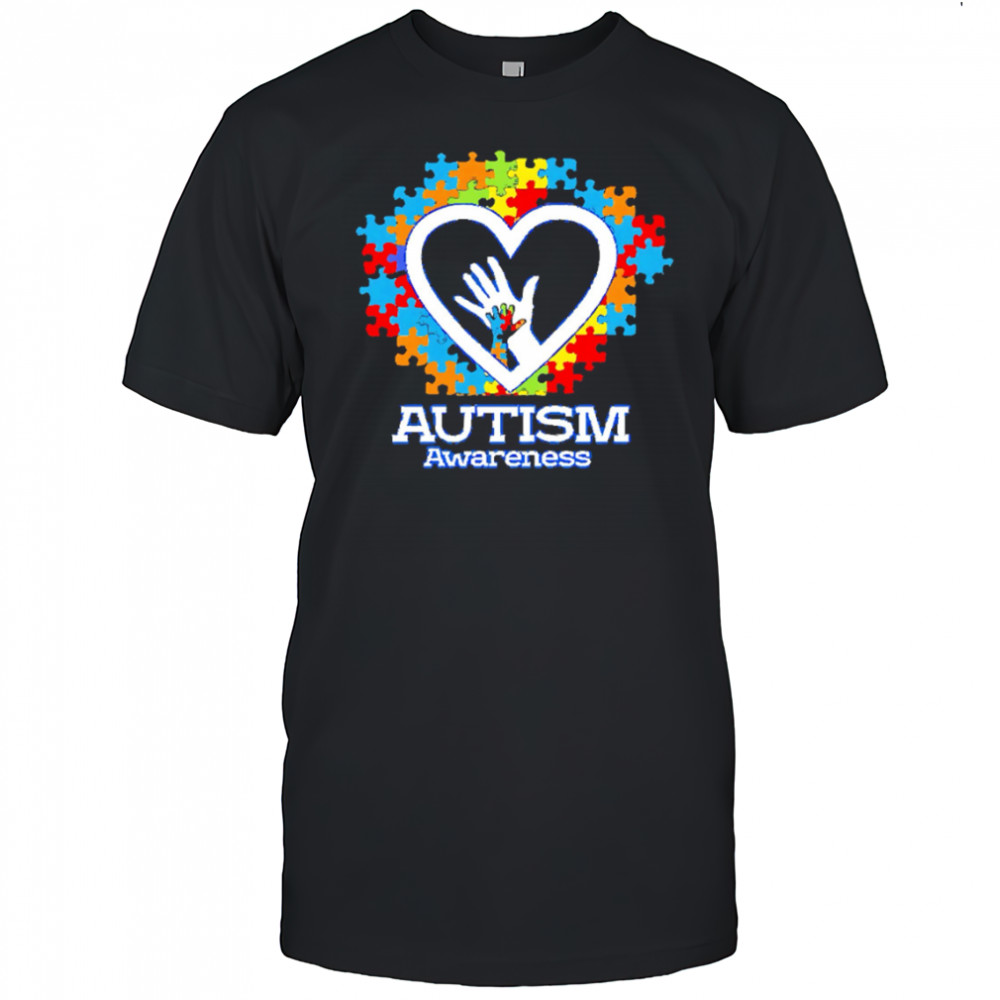 Autism Awareness Hands Puzzle Heart shirt