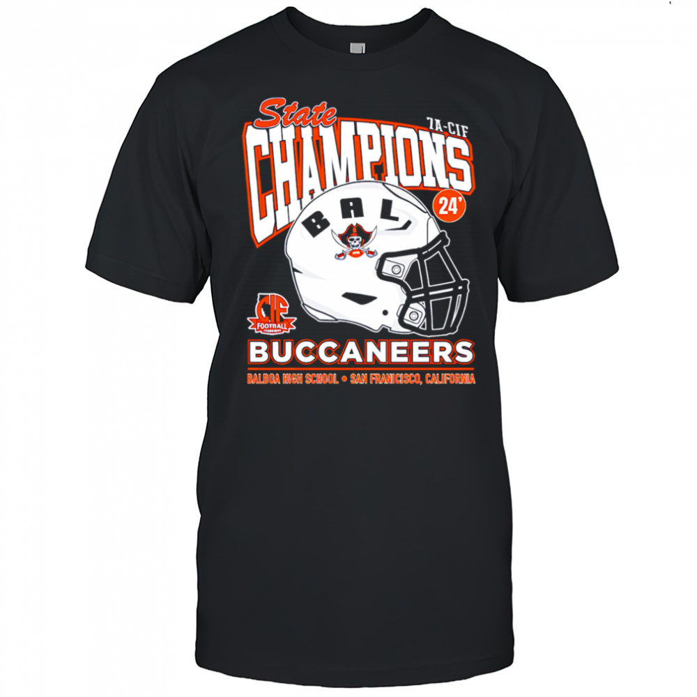 Balboa State Champs Buccaneers helmet shirt