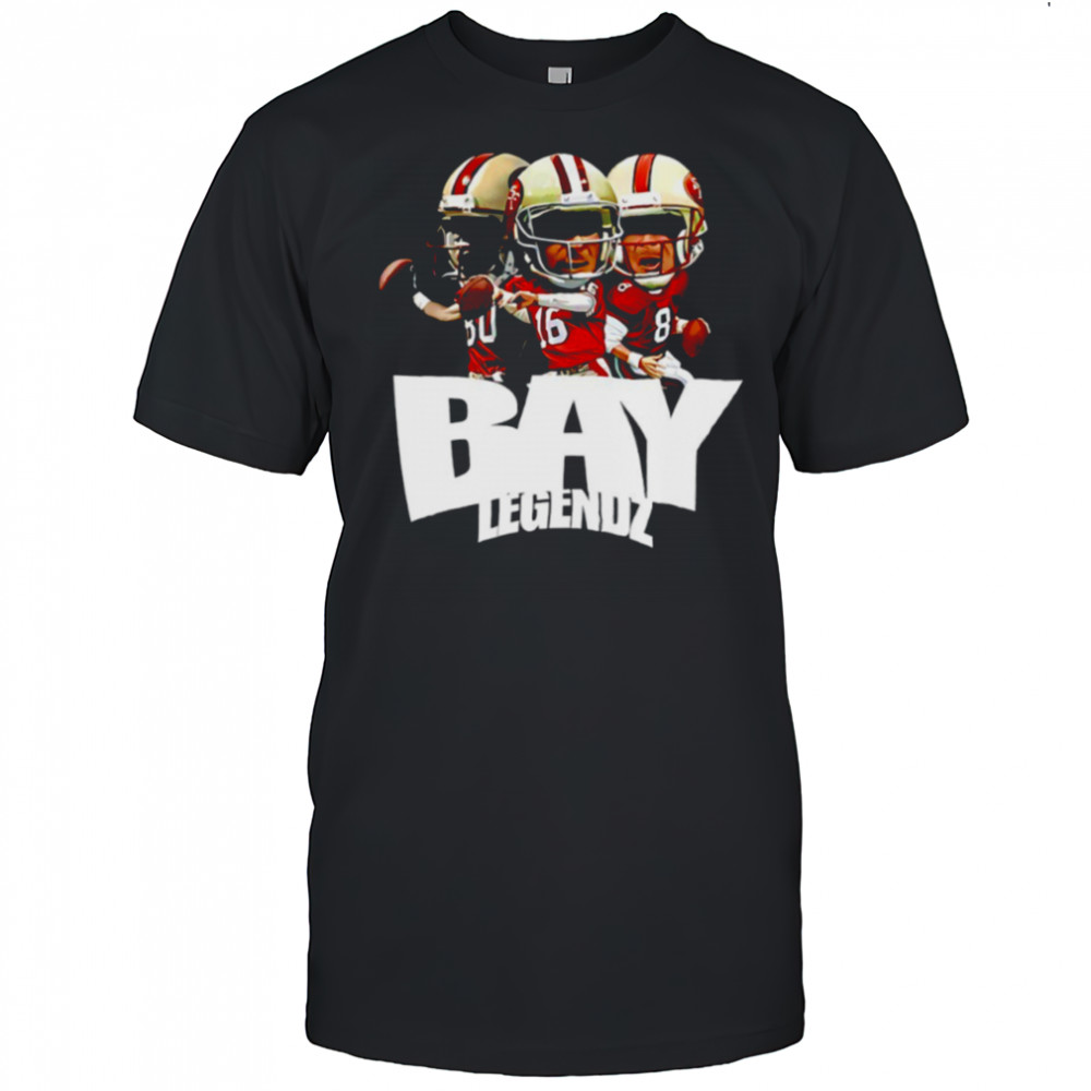 Bay Legendz Jerry Rice Joe Montana Steve Young San Francisco 49ers shirt