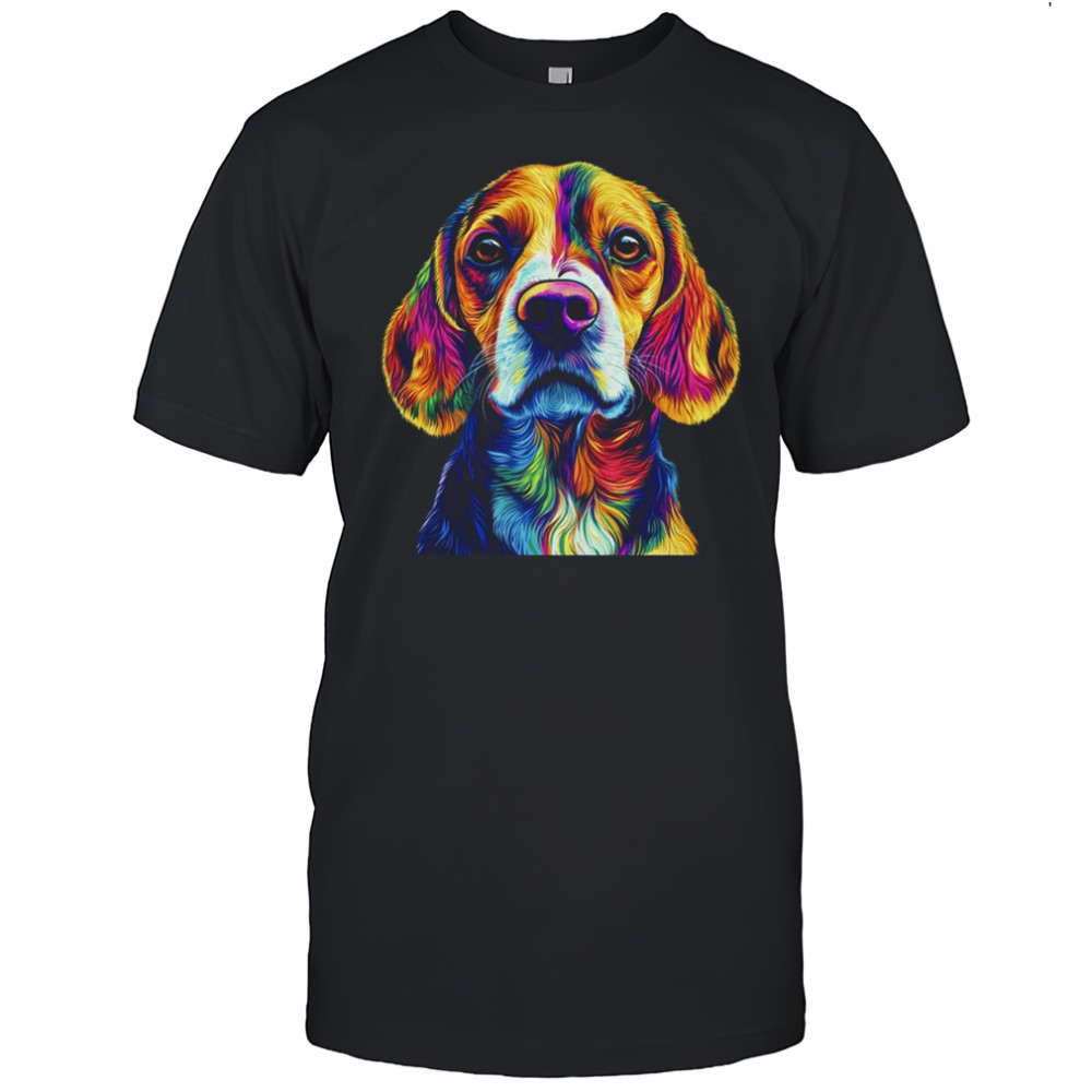 Beagle Dog Colorful Face Dog Lover Men Women shirt