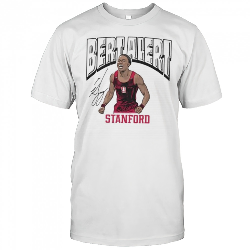 Bert Alert Stanford Cardinal cartoon signature shirt