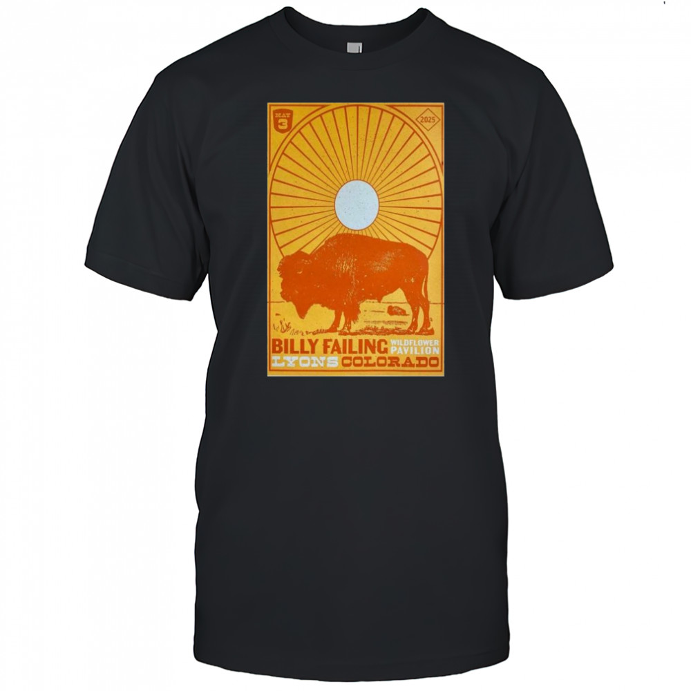 Billy Failing Wildflower Pavilion Lyons CO May 3 2025 Concert t-shirt