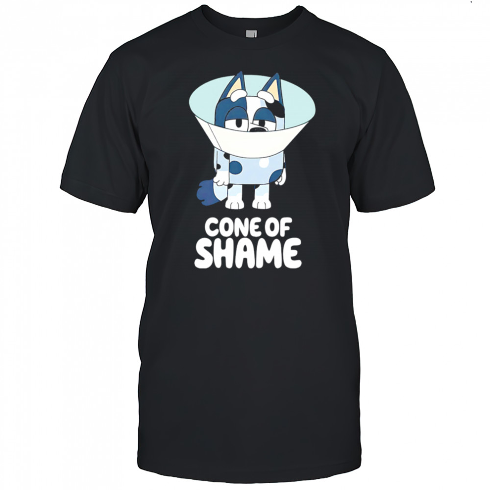 Bluey cone of shame cartoon shirt