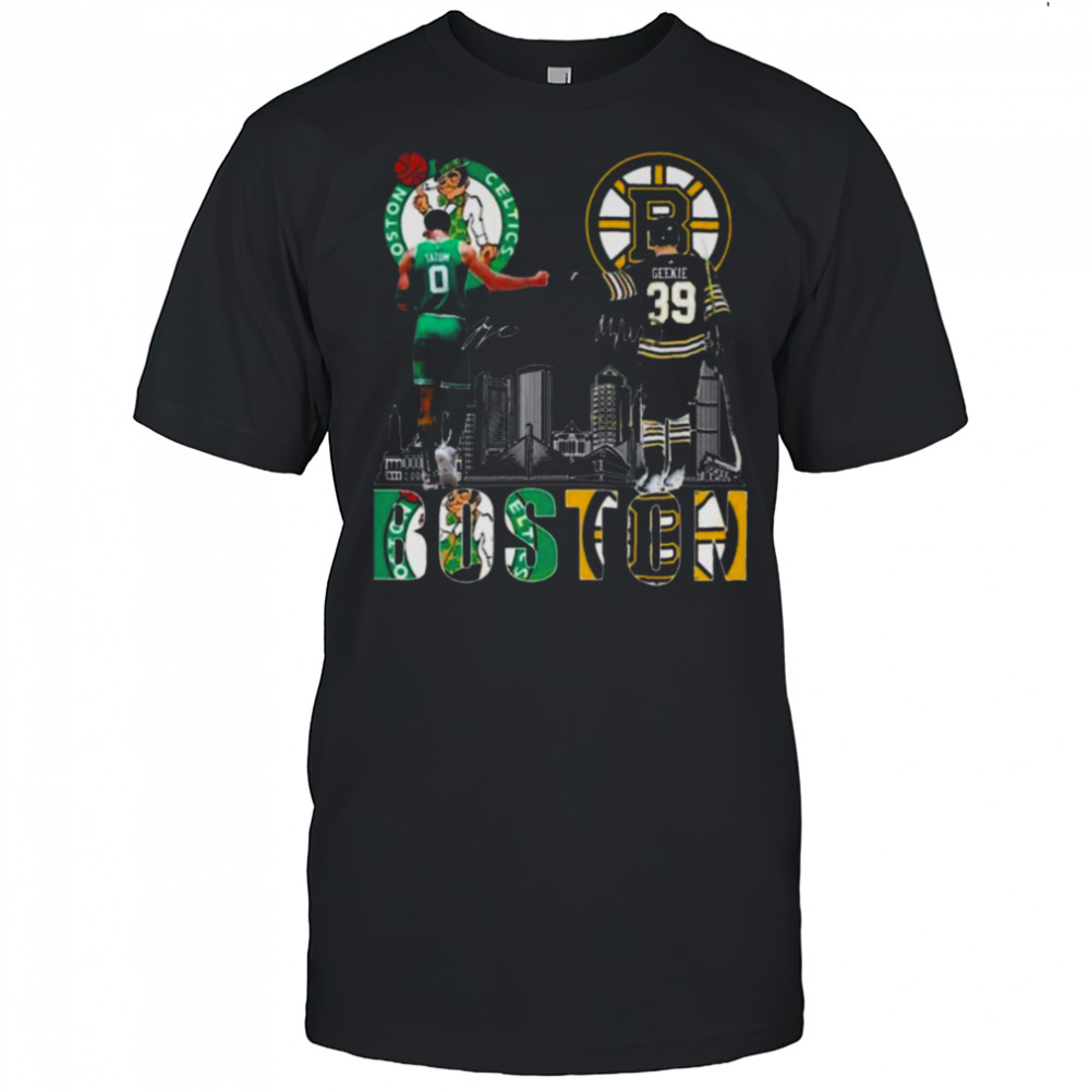 Boston Celtics x Boston Bruins Signatures T Shirt