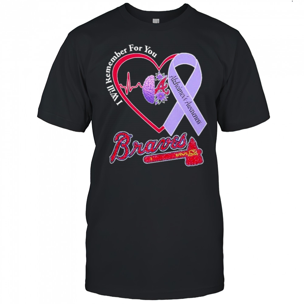 Braves I Will Remember For You Alzheiner’s Awarness Shirt