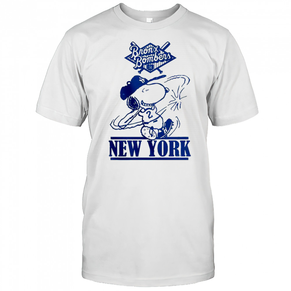 Bronx Bombers Snoopy New York Yankees Snoopy Baseball T-Shirt