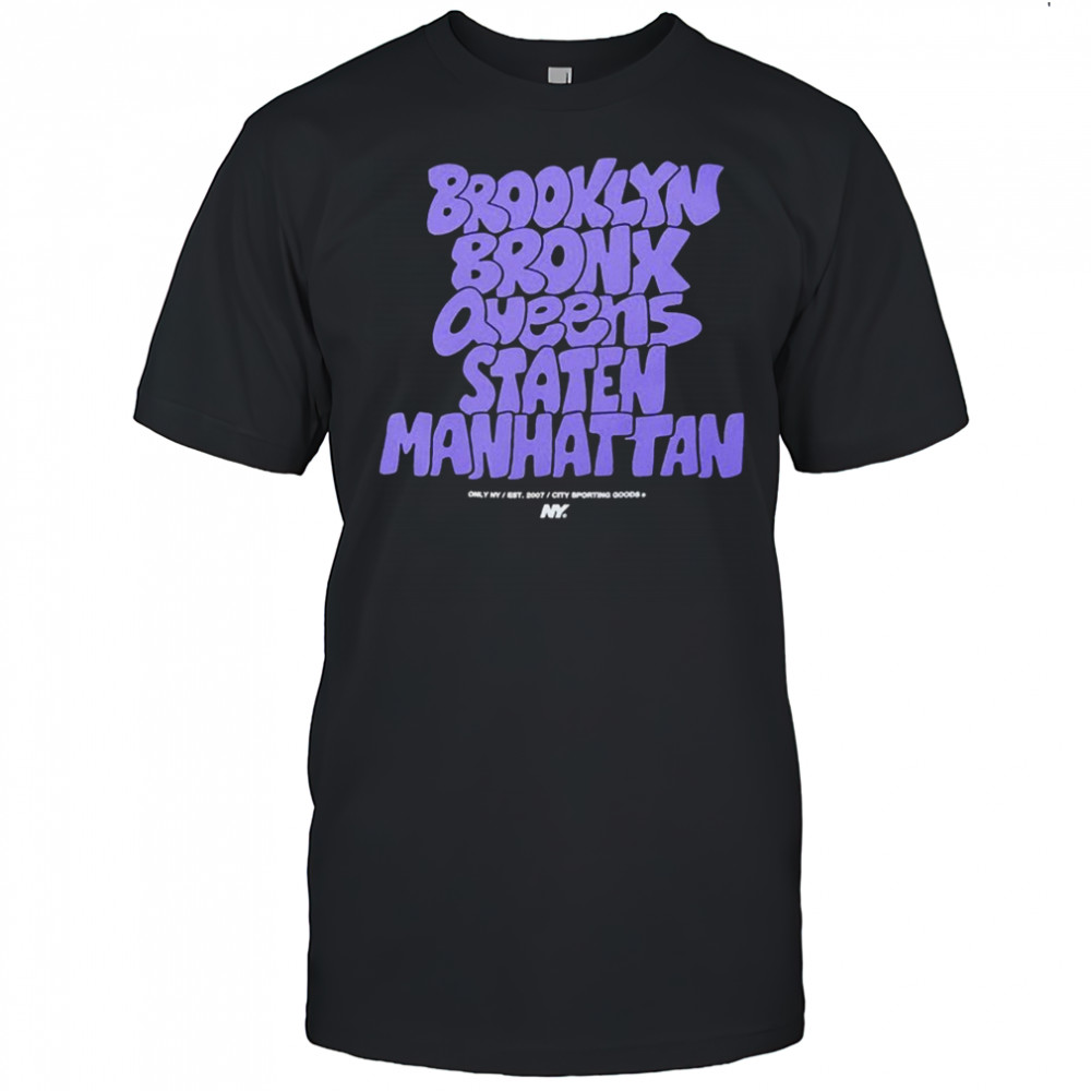 Brooklyn Bronx Queens Staten Manhattan Graffiti Boroughs T-shirt