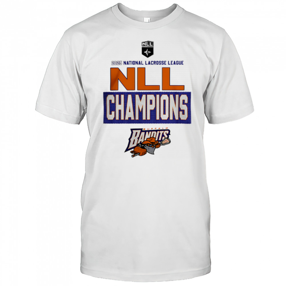 Buffalo Bandits 2025 national lacrosse league NLL Cup Champions shirt
