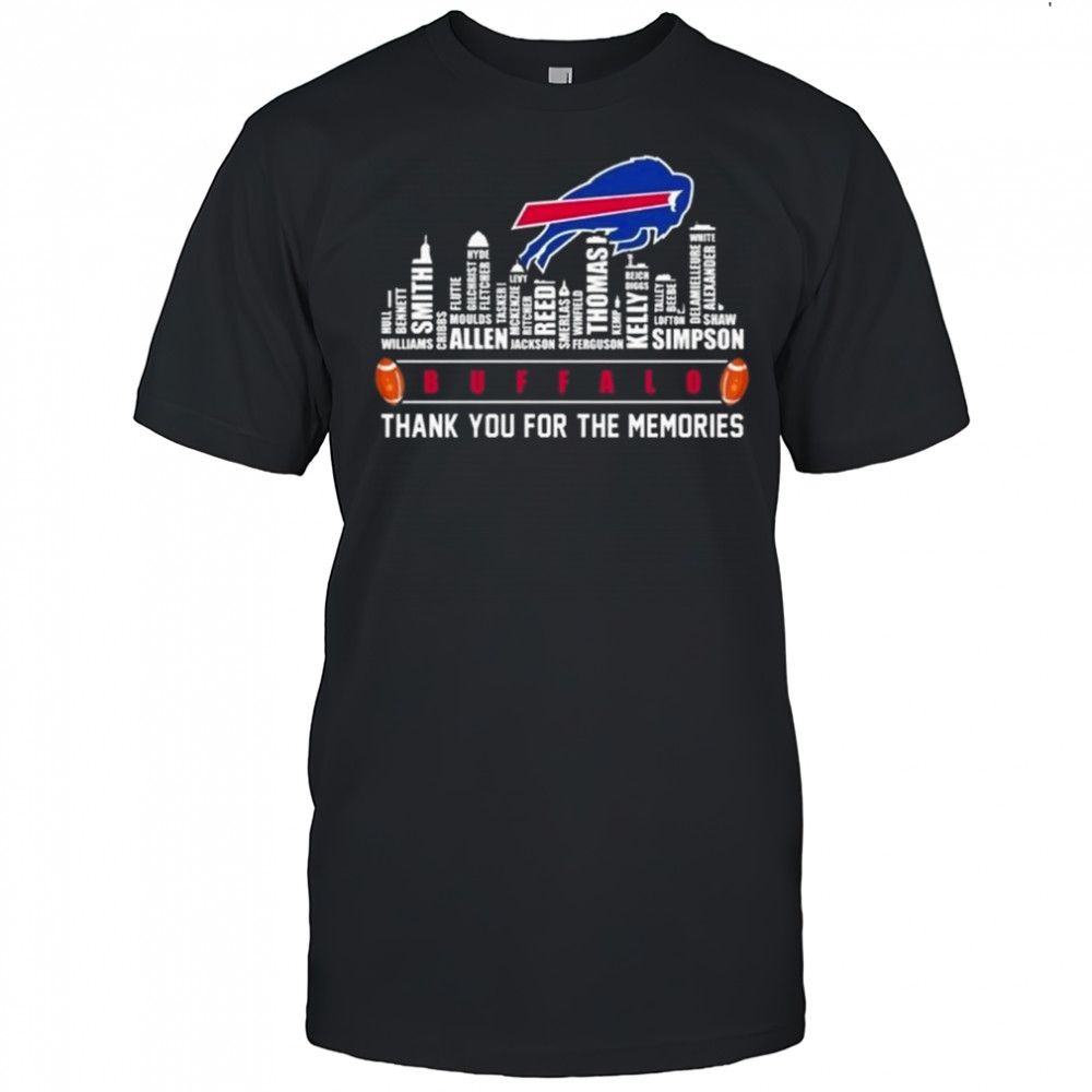 Buffalo Bills Thank You For The Memories Skyline Names 2025 Shirt