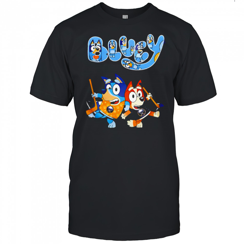 Buffalo Sabres Bluey and Bingo 2025 Baseball shirt