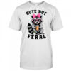 But Feral Funny Colorful Racoon With Sunglasses Racoon shirt