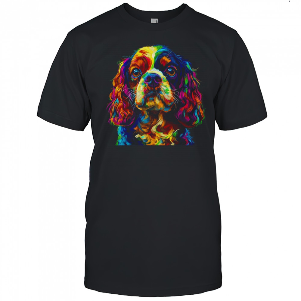 Cavalier King Charles Spaniel Dog Colorful Face Dog Lover Men Women shirt