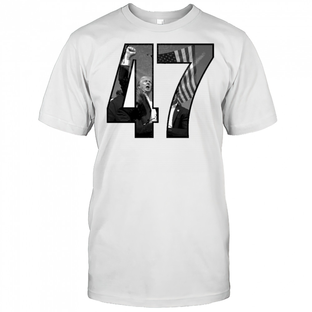 Charlie Kirk Trump 47 Fighting T-shirt