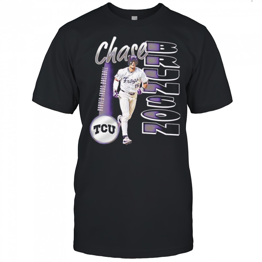 Chase Brunson TCU baseball cartoon shirt