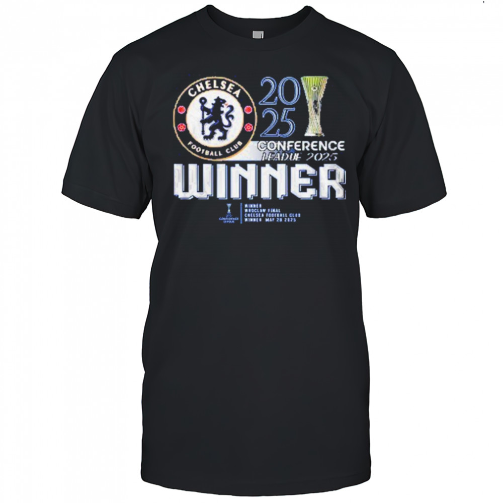 Chelsea FC 2025 Europe UEFA Conference League Champions T-Shirt