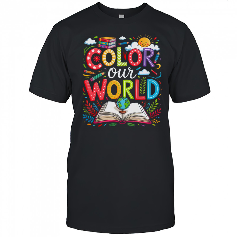 Color Our World Book Reading Program 2025 Summer Reading shirt