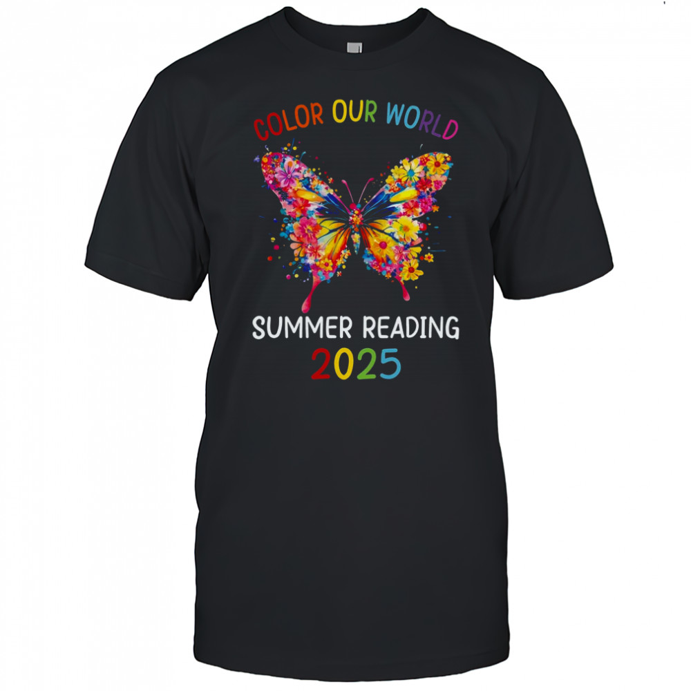 Color Our World Summer Reading Program 2025 Butterfly shirt