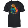 Colorful Watercolor Capybara Art Design For Men Women Kids shirt