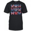Coquette Bow Patriotic American Flag Retro July Of 4th Girls shirt