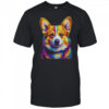 Corgi Dog Colorful Face Dog Lover Men Women shirt