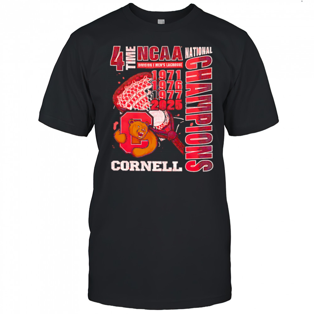 Cornell Big Red 4 time Ncaa National Champions shirt
