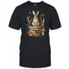 Cottagecore Aesthetic Rabbit Reading Book Lover Women Art shirt