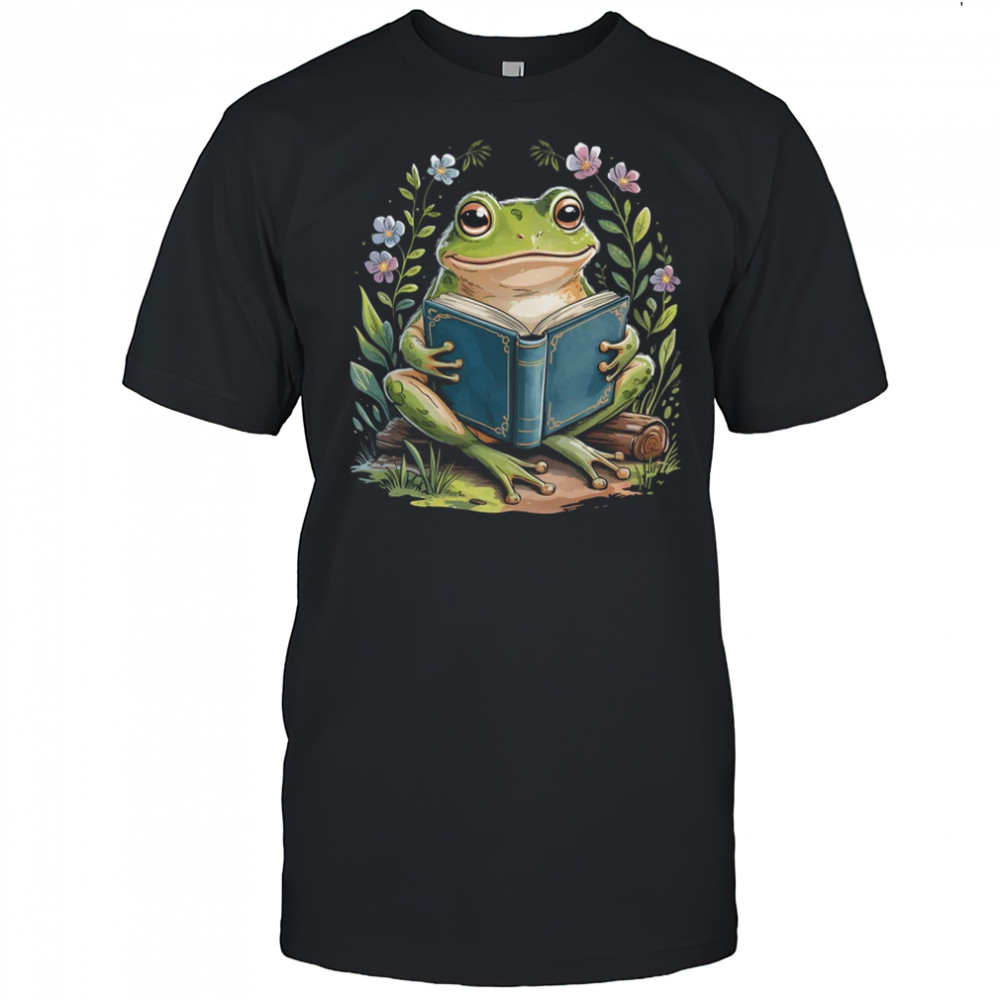 Cottagecore Floral Frog Aesthetic Girls Women Graphic shirt