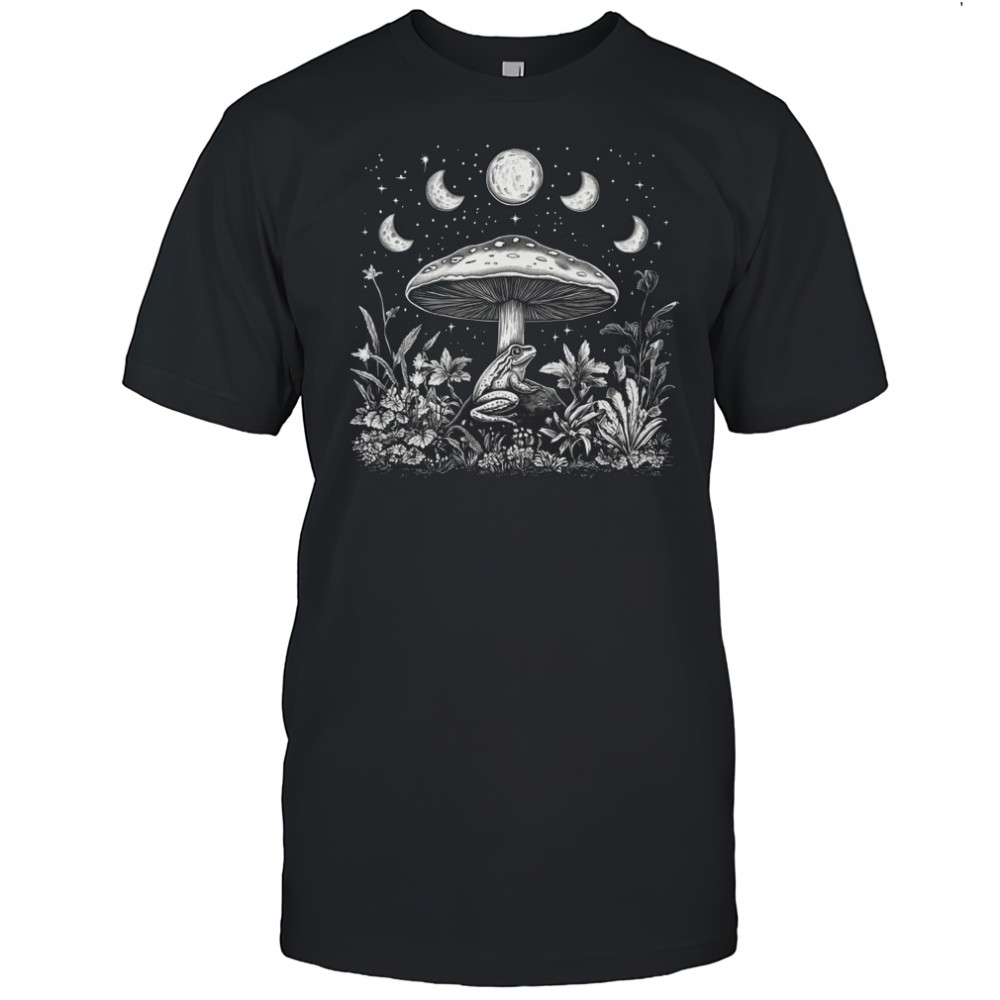 Cottagecore Mushroom Frog Aesthetic Girls Women Graphic shirt