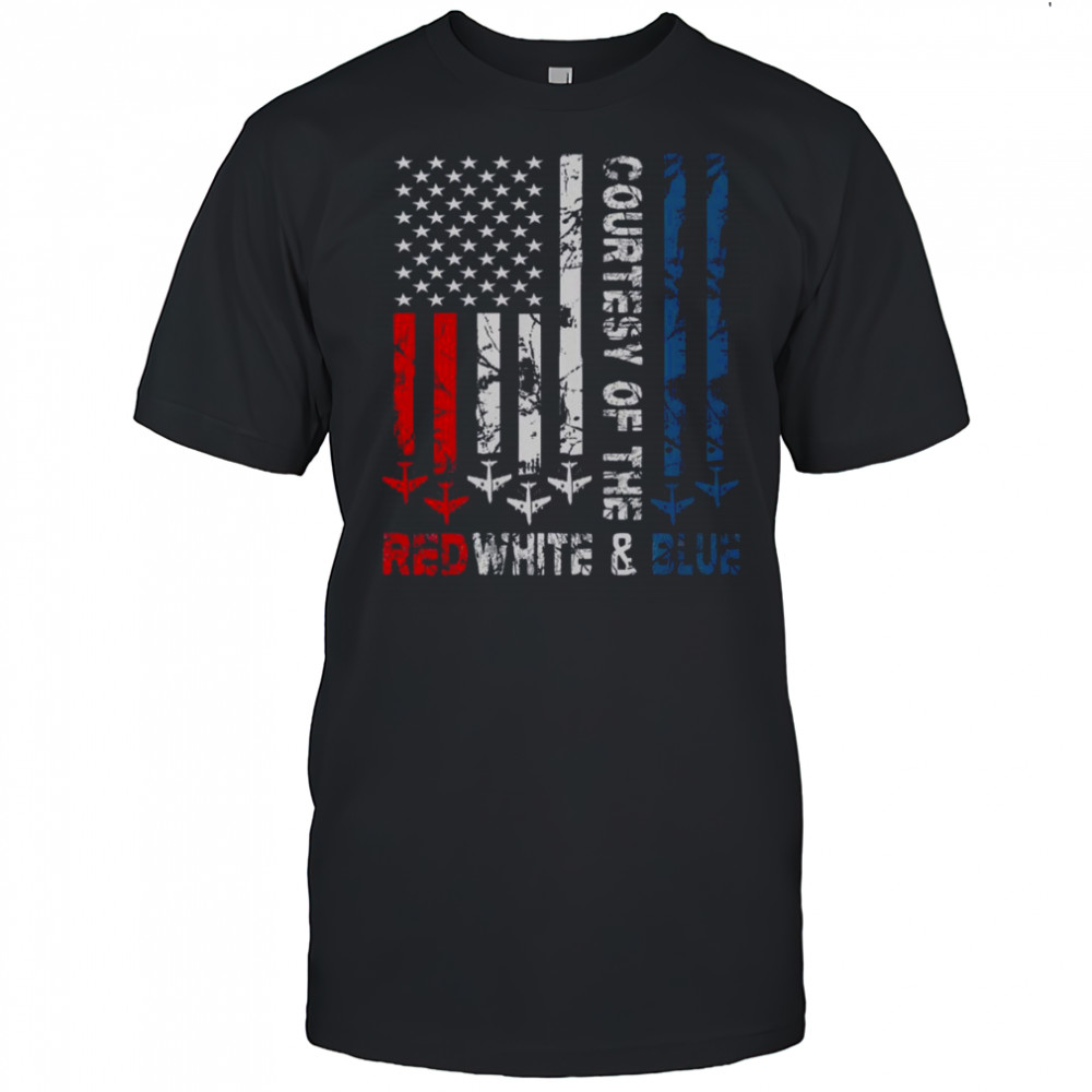 Courtesy Of The Red White And Blue Vintage America US Flag T-Shirt