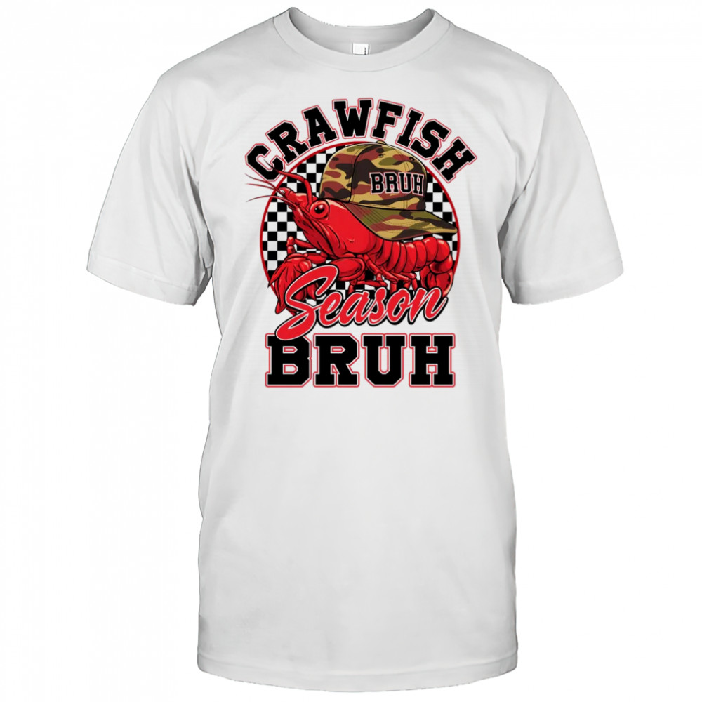Crawfish Season Bruh Funny Crawfish Boil Lobster Hat Boy shirt