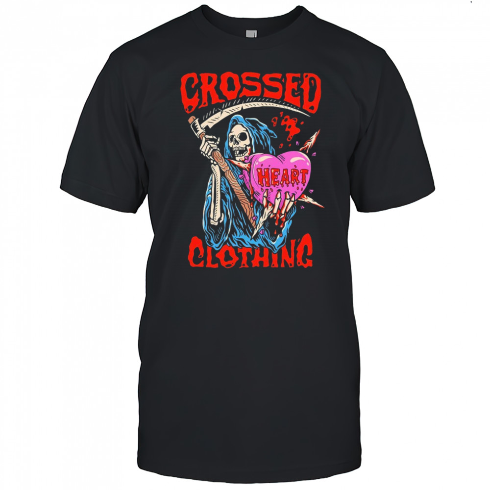 Crossed Heart Death Grim Reaper T-shirt