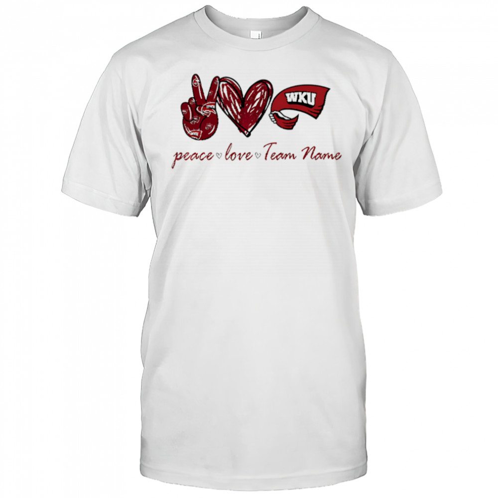 Custom western Kentucky hilltoppers peace love shirt