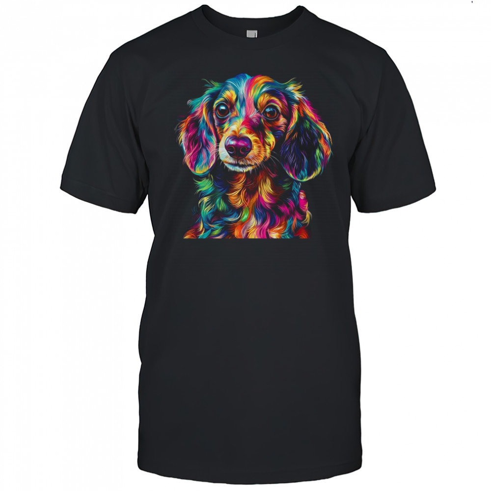 Dachshund Dog Colorful Face Dog Lover Men Women shirt