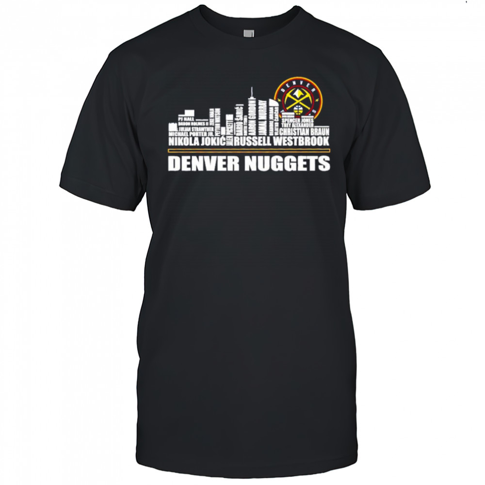 Denver Nuggets logo city names shirt
