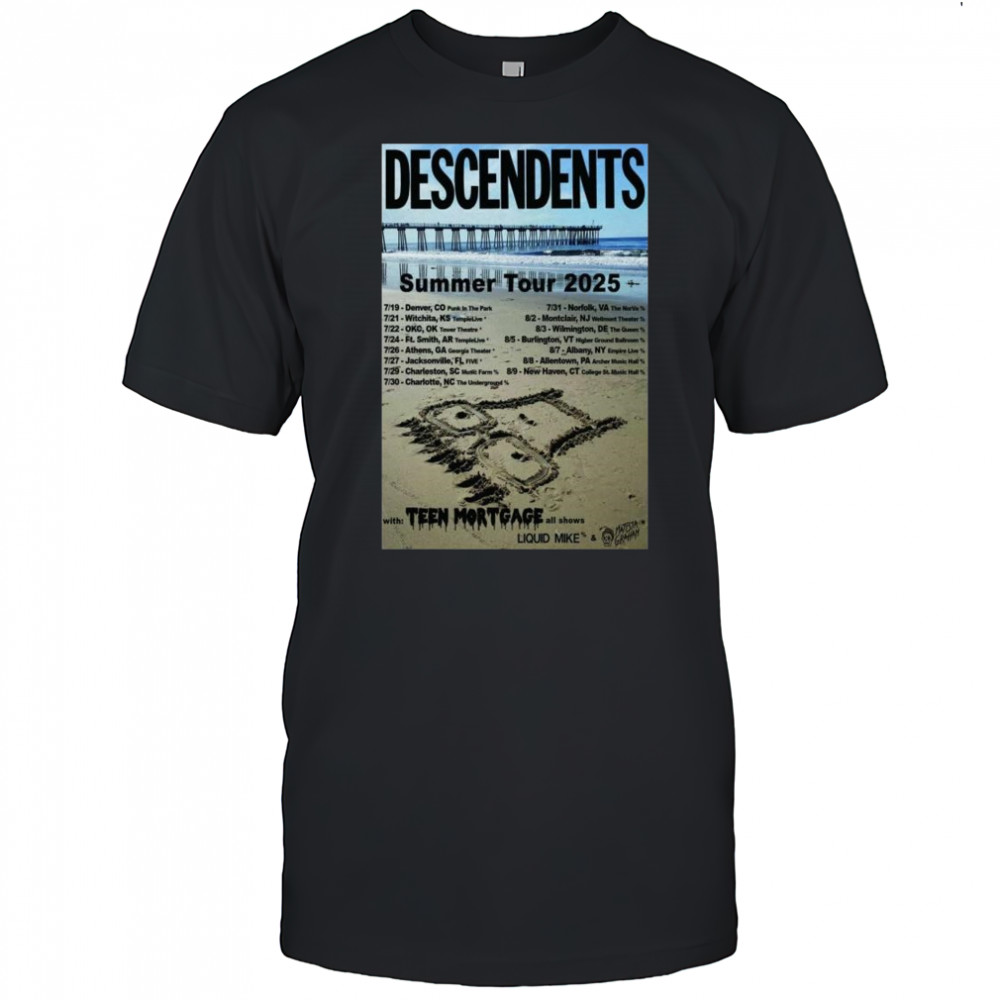 Descendents Summer Tour 2025 with Teen Mortgage t-shirt