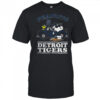 Detroit Tigers Peanuts Snoopy driving car shirt
