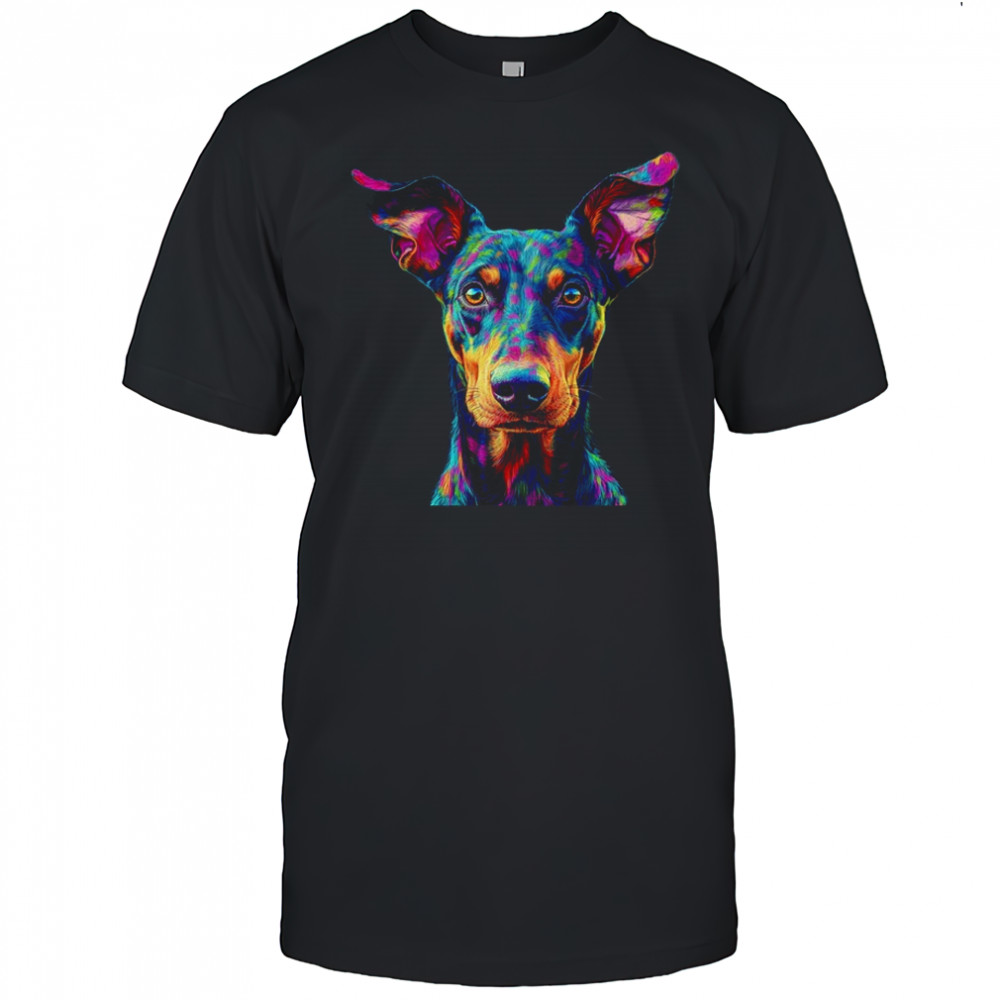 Doberman Dog Colorful Face Dog Lover Men Women shirt